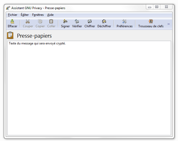 Presse-papiers de GnuPA