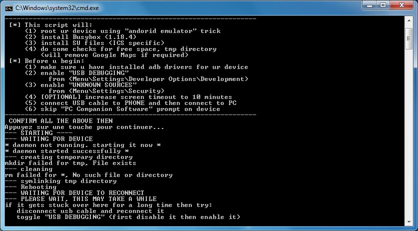 Sony Ericsson ICS - Root - Étape 2